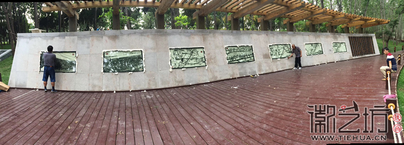 世界文化遺產與蕪湖鐵畫牽手打造景區(qū)文化墻鐵畫 ——洪澤湖古堰防洪工程演示鐵畫定制案例