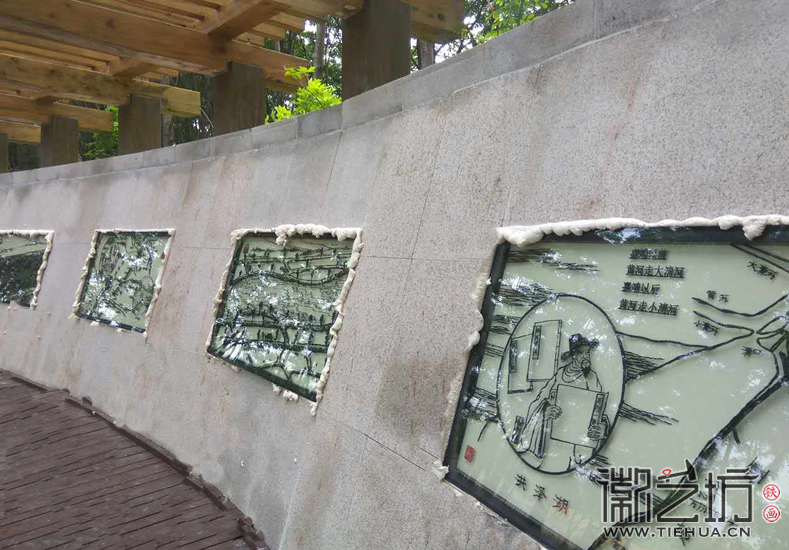 世界文化遺產與蕪湖鐵畫牽手打造景區(qū)文化墻鐵畫 ——洪澤湖古堰防洪工程演示鐵畫定制案例