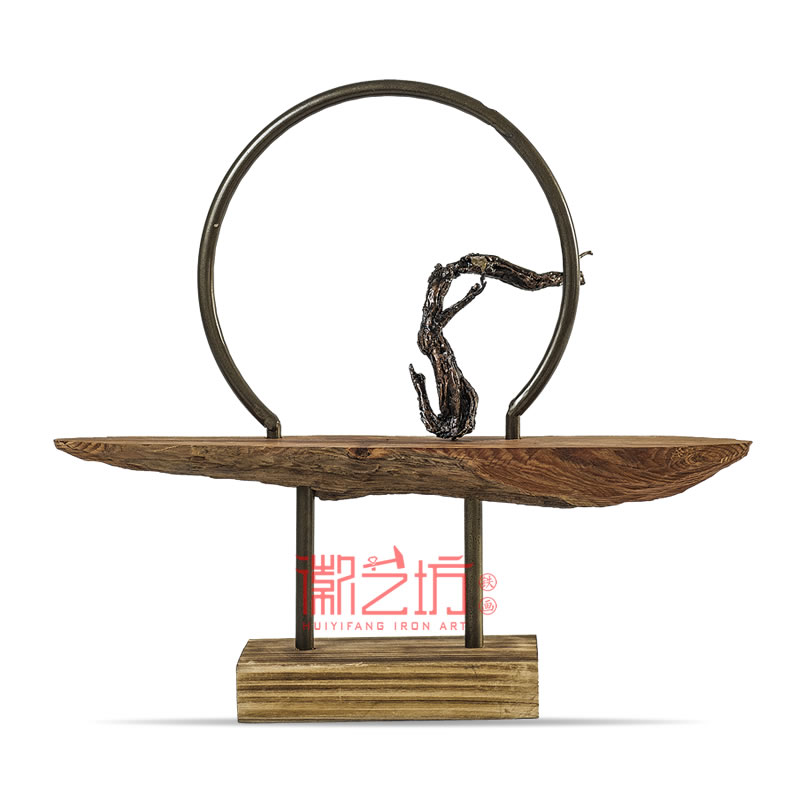 立體鐵畫(huà)禪意金屬擺件 鐵藝裝飾 安徽特色非遺手工藝術(shù)品