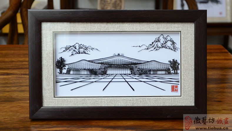 中鐵時代建筑設(shè)計院有限公司定制的峨眉站高鐵形象宣傳鐵畫